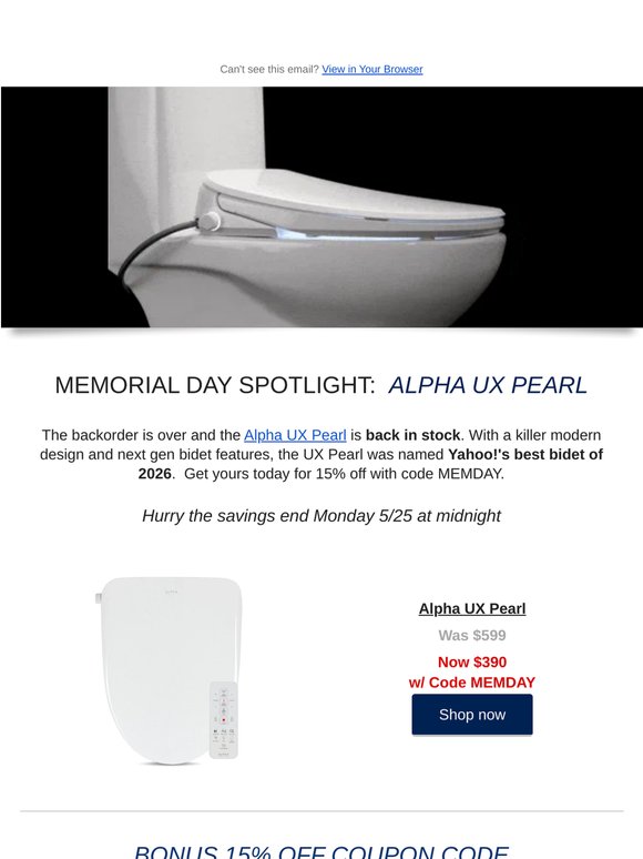 Memorial Day Spotlight ⚪ Alpha UX Pearl | Ends Monday