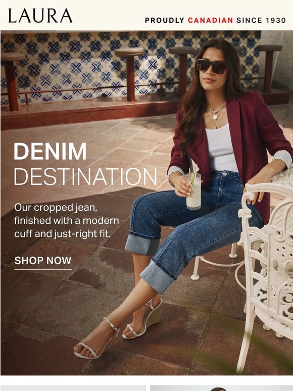 Cropped jeans are having their moment