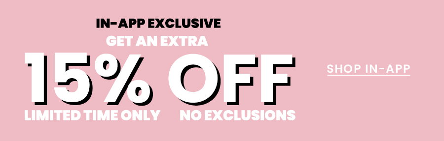 Extra 15% off in-app
