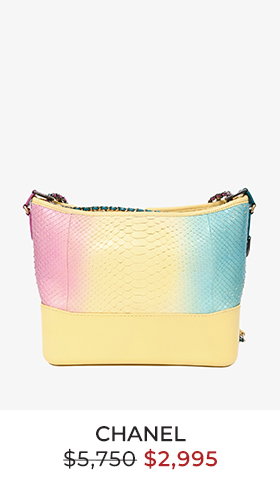 Pre-loved Chanel™ Cruise 2019 Multicolour Rainbow Python Medium Gabrielle Bag