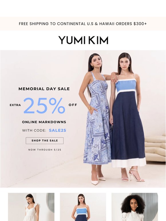 EXTRA 25% OFF: The Memorial Day Sale