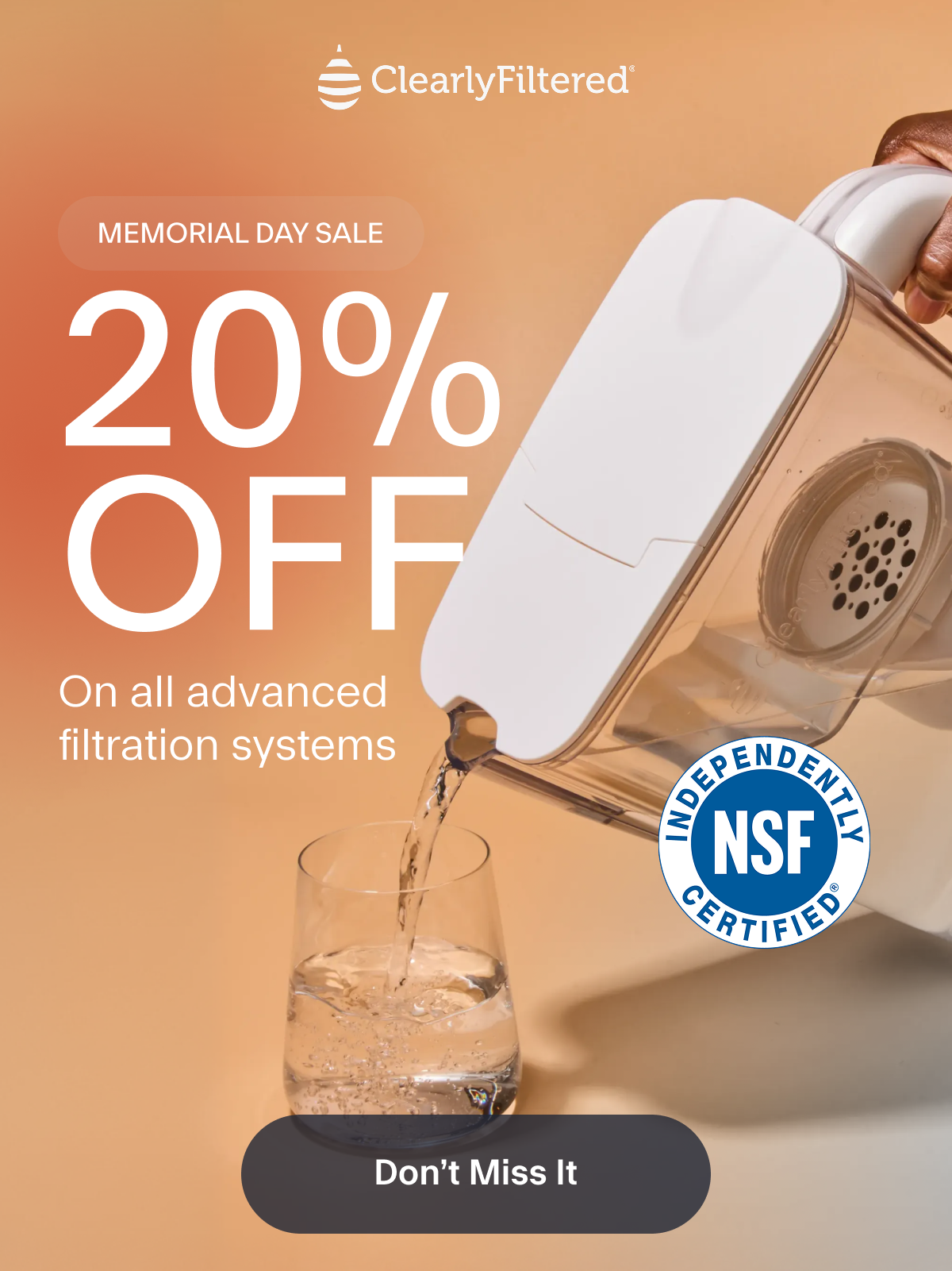20% off on all advanced filtration systems