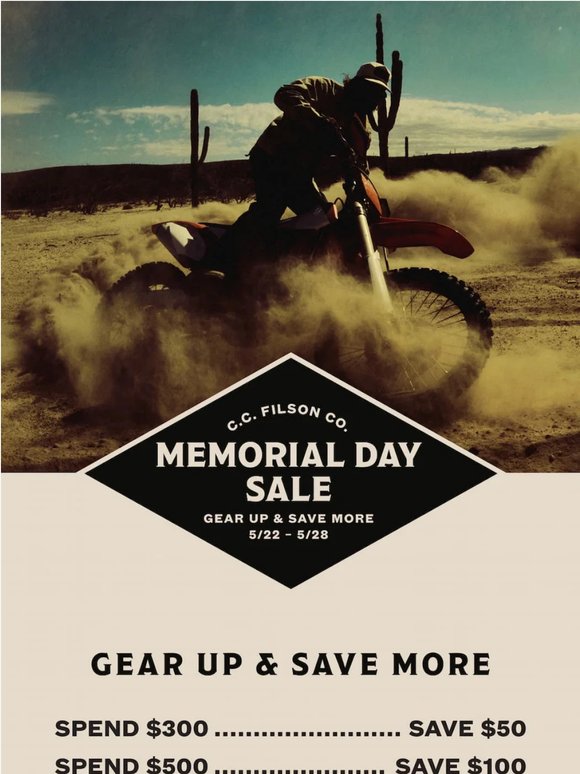 Memorial Day Sale: Get Ready for Summer Adventures