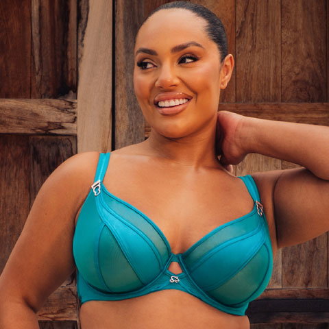 Suspense Plunge Bra Teal Blue