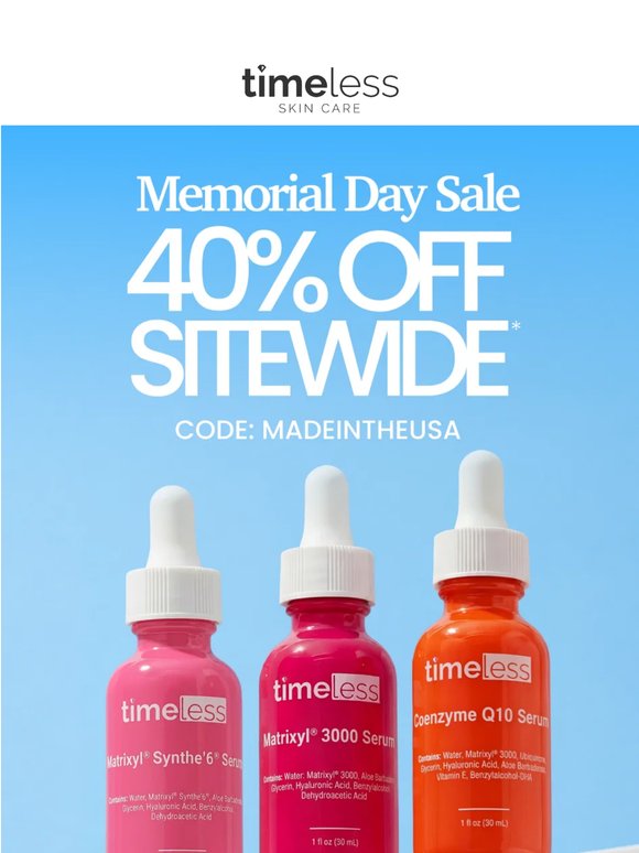 Fan-favorite skincare, NOW 40% OFF