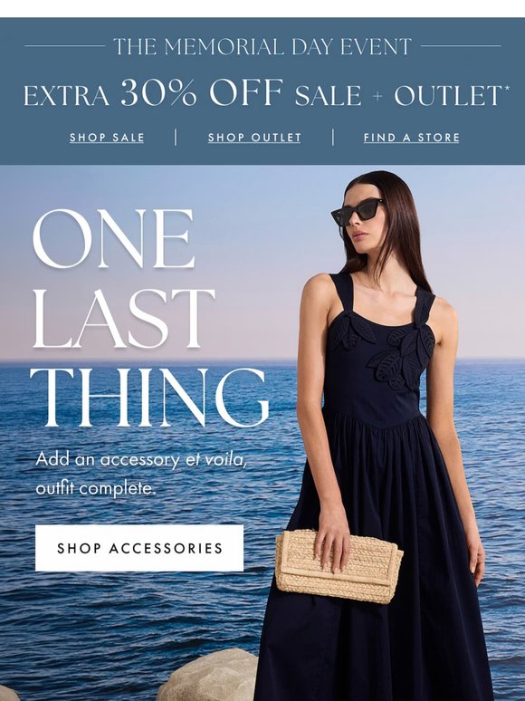 MDW savings: extra 30% off sale + outlet