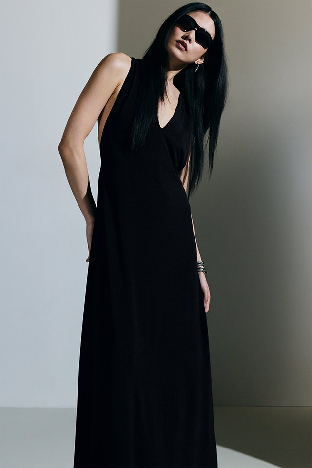 GATHERED MAXI DRESS