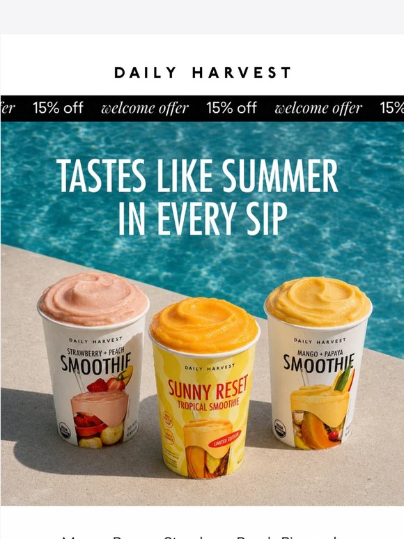 Tropical smoothie. Beach. Repeat.