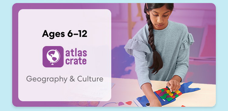 Child exploring KiwiCo World geography crate. Fun activities on culture and world exploration for ages 6–12+