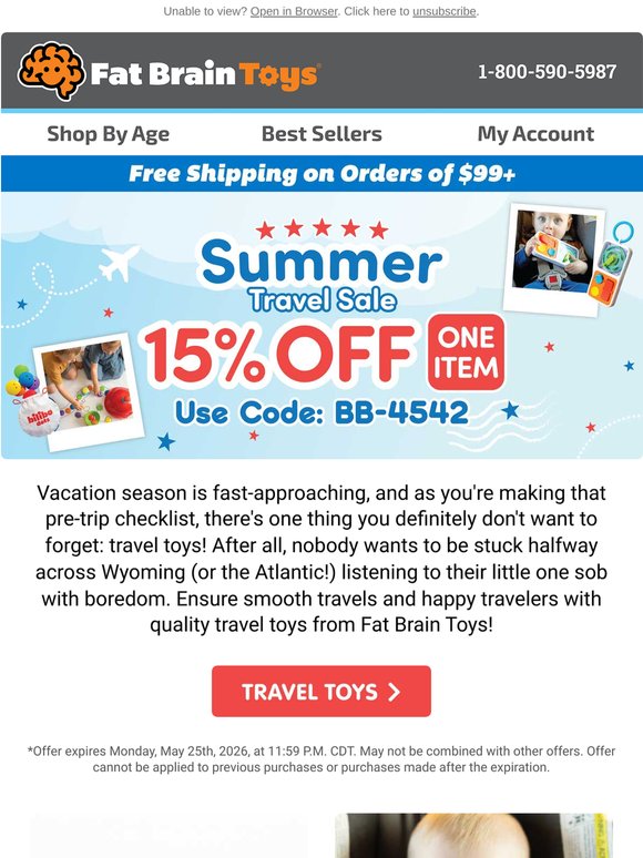 Friend of Fat Brain, 15% Off Memorial Day Sale!