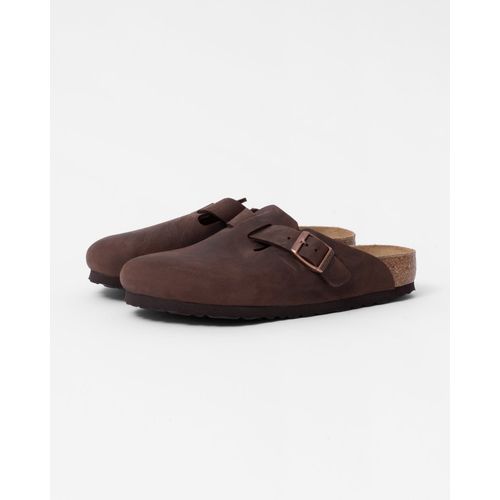 Birkenstock Boston Oiled Nubuck Leather Unisex Clogs - Habana