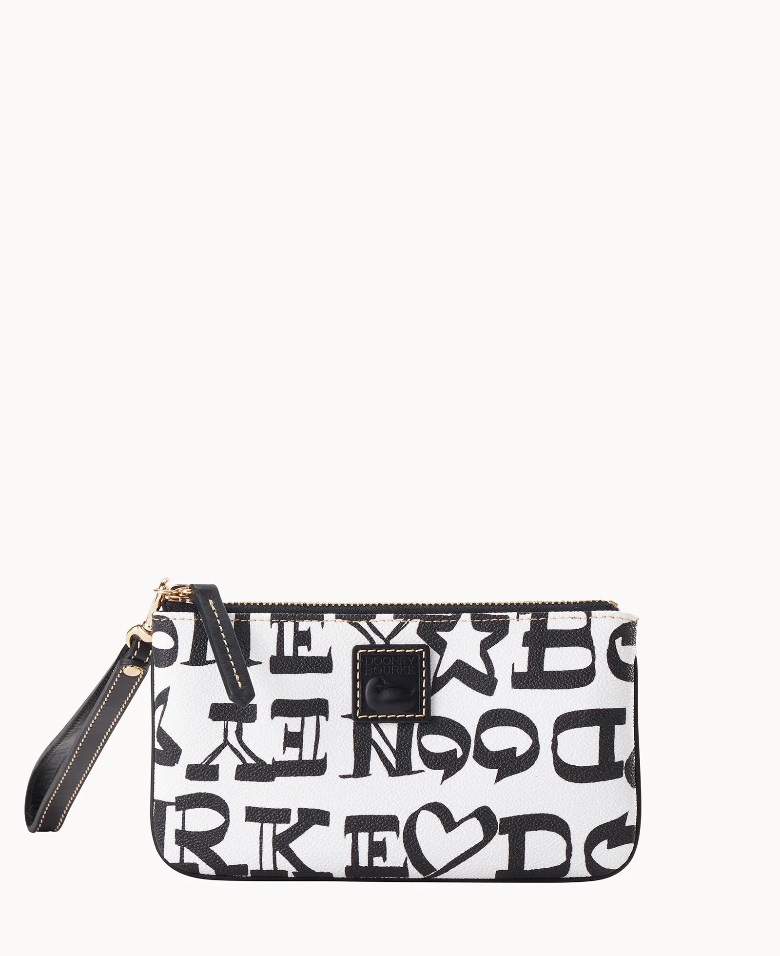 Image of Doodle II Coated Cotton Medium Wristlet