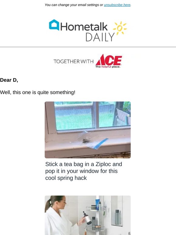 Put a Ziploc bag in your windowsill