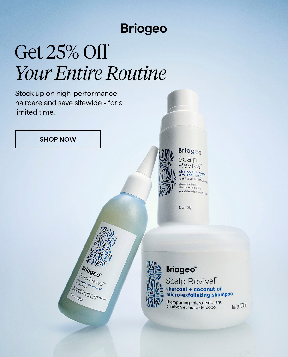 Stock up on high‑performance haircare and save sitewide — for a limited time.