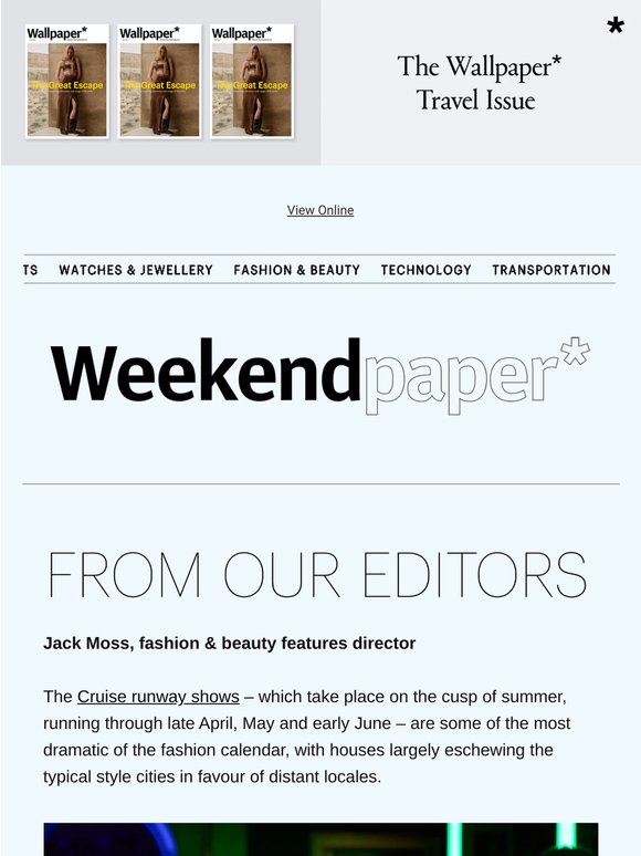 Weekendpaper* | Cruise collections to go