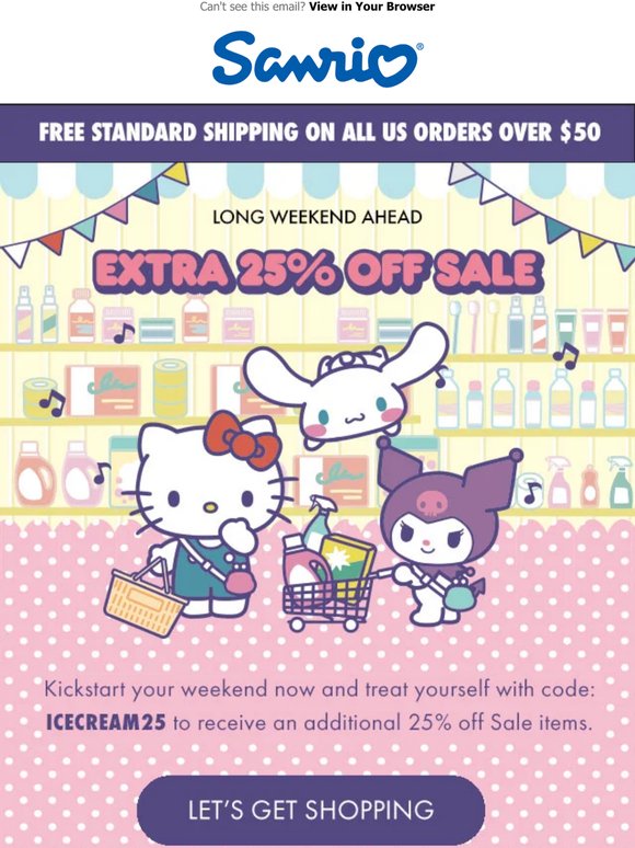 🛍️ Extra 25% Off Sale starts now! 🛍️
