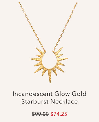 Incandescent Glow Gold Starburst Necklace