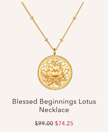 Blessed Beginnings Lotus Necklace