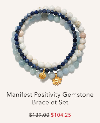 Manifest Positivity Gemstone Bracelet Set