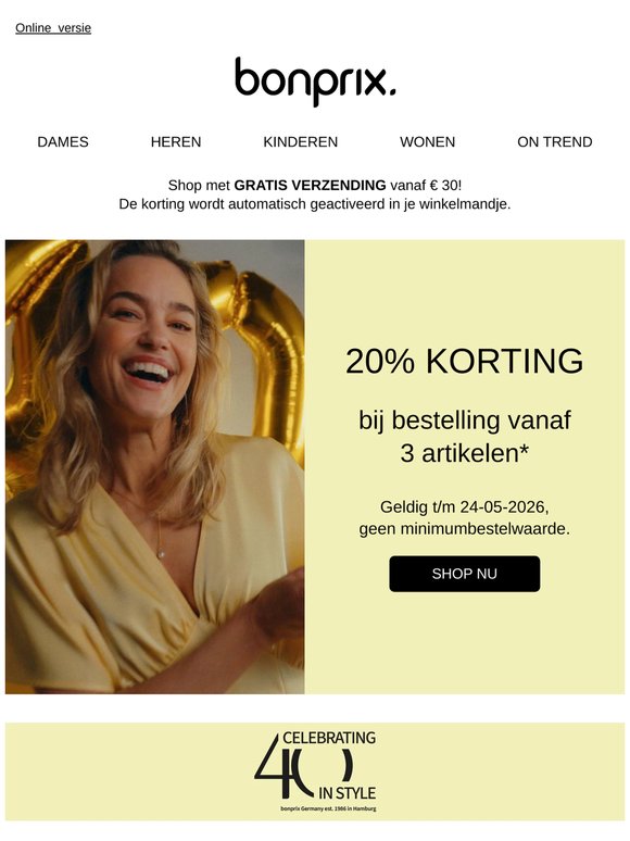 3 artikelen kopen, 20% besparen – alleen voor jou!