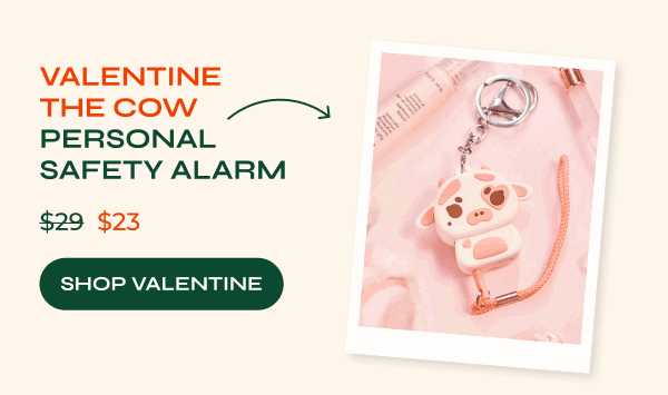 Valentine the Cow Personal Safety Alarm