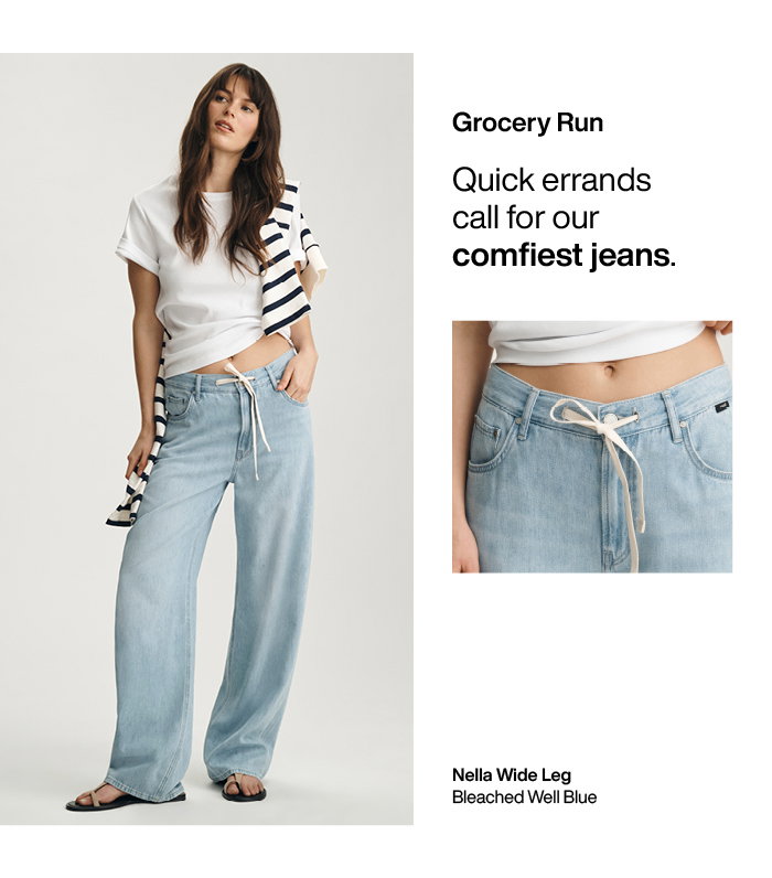Grocery Run: Nella Wide Bleached Well Blue