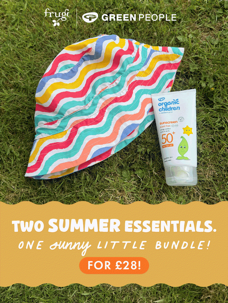 Frugi x Green People: Two Summer Essentials - One Sunny Little Bundle FOR £28