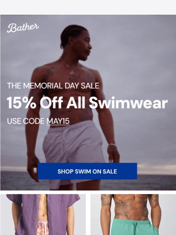 15% Off All Swimwear