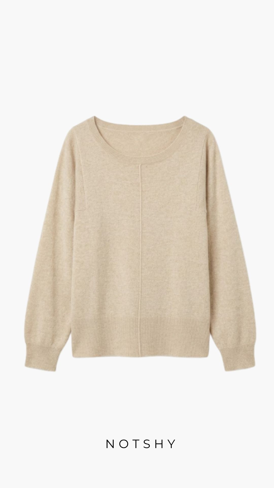 Pull oversize cachemire beige
