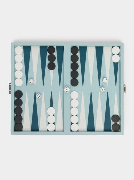 Phileas Wood Miniature Travel Backgammon Set