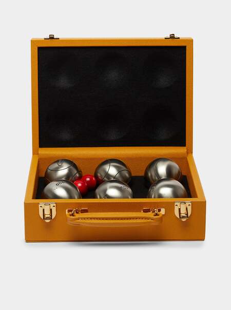 Leather Outdoor Boules Set