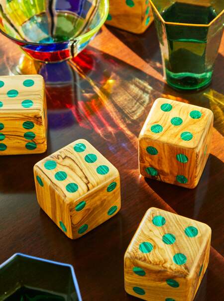 Olive Wood Dice Set