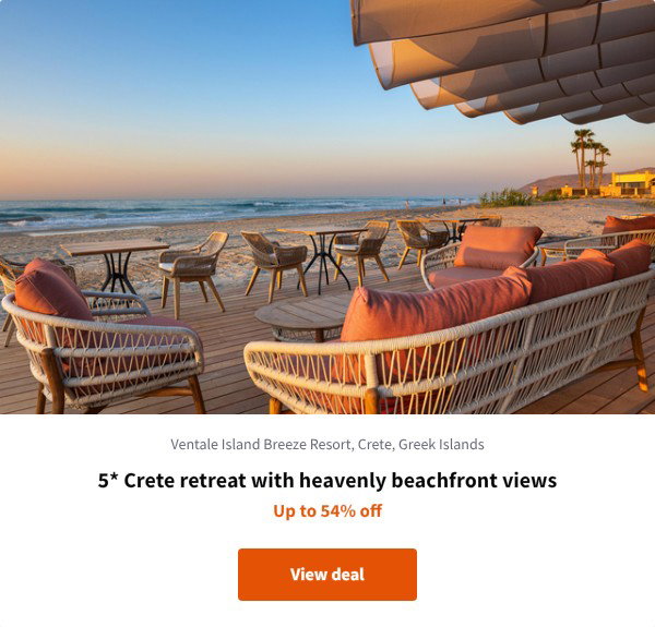 5* Crete retreat with heavenly beachfront views