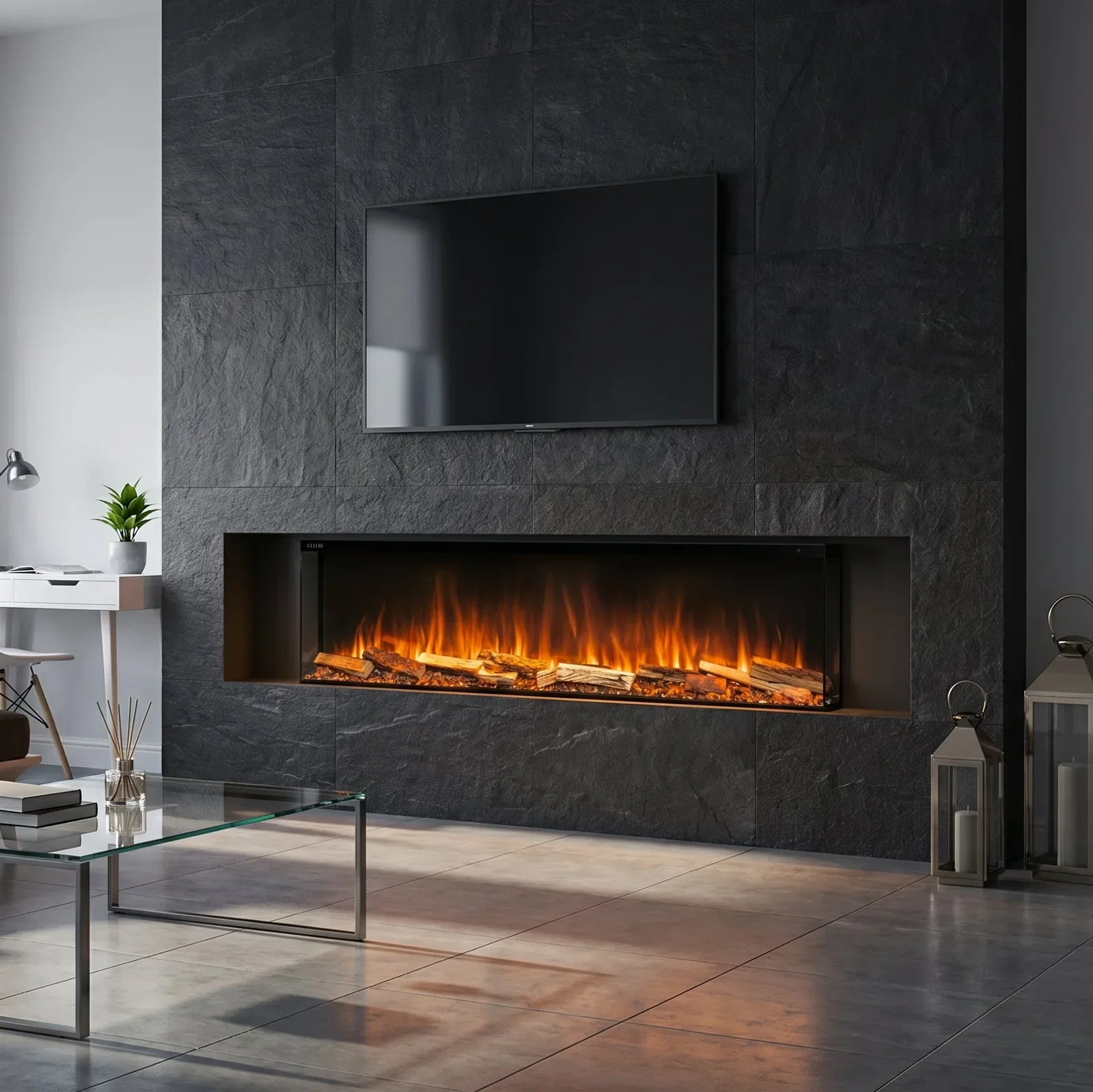 Image of Ellere Media Wall 150 Built In Electric Fire