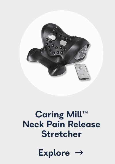 Caring Mill™ Cervical Traction and Neck Pain Release Stretcher with Heat and Massage