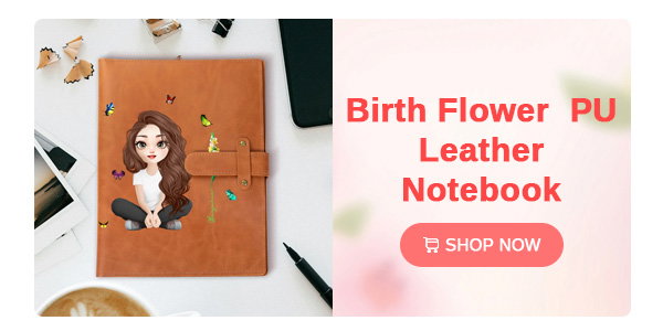 Birth Flower  PU Leather Notebook