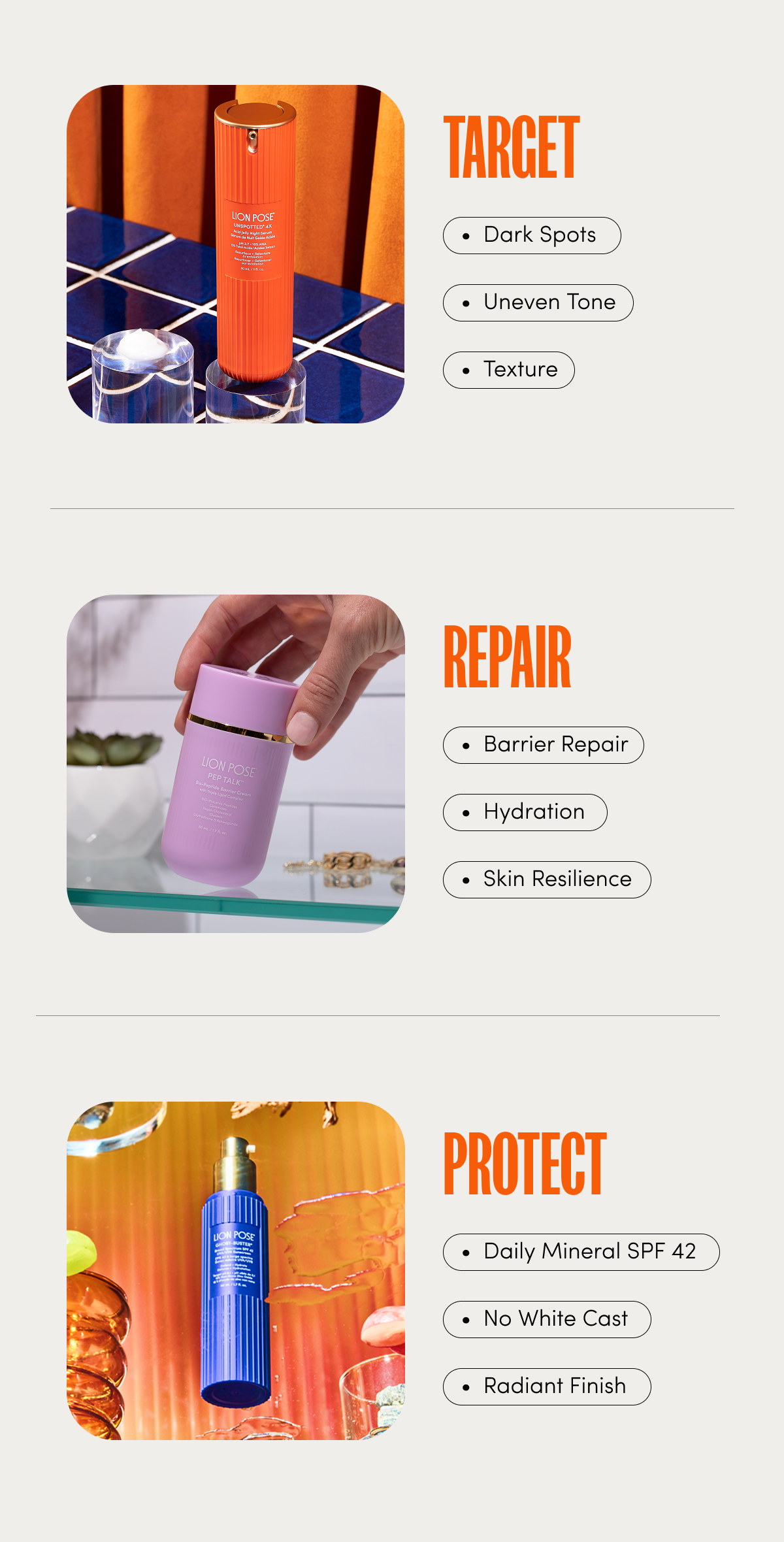 Target, Repair, Protect