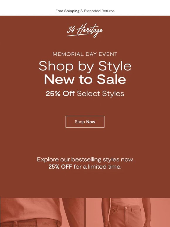 25% Off Our Bestselling Styles