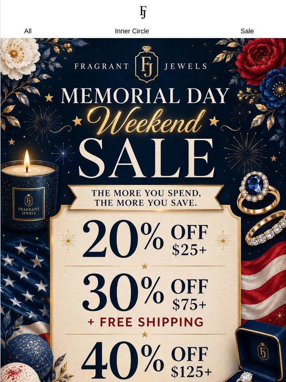 Up to 40% OFF for Memorial Day Weekend 🗽