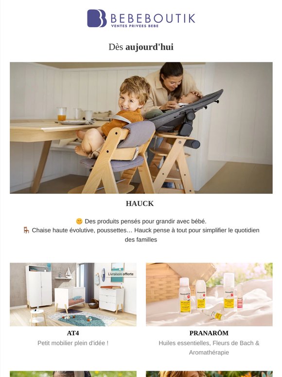 HAUCK 🪑 La chaise haute qui grandit avec bébé
