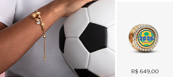 Charm Dourado Bola Do Brasil 2026