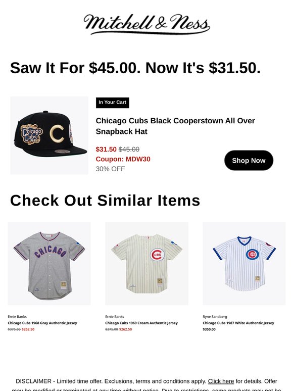 Savings Alert: Chicago Cubs Black Cooperstown All Over Snapb...
