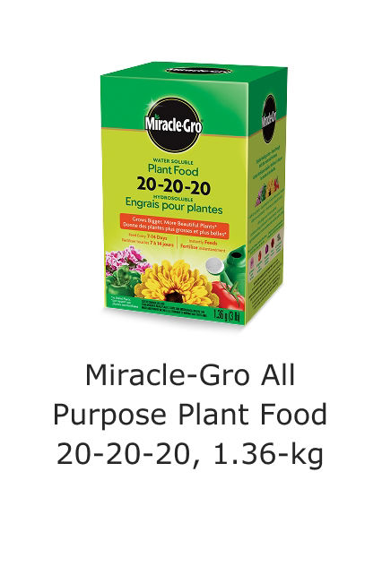 Miracle-Gro All Purpose Plant Food 20-20-20, 1.36-kg.