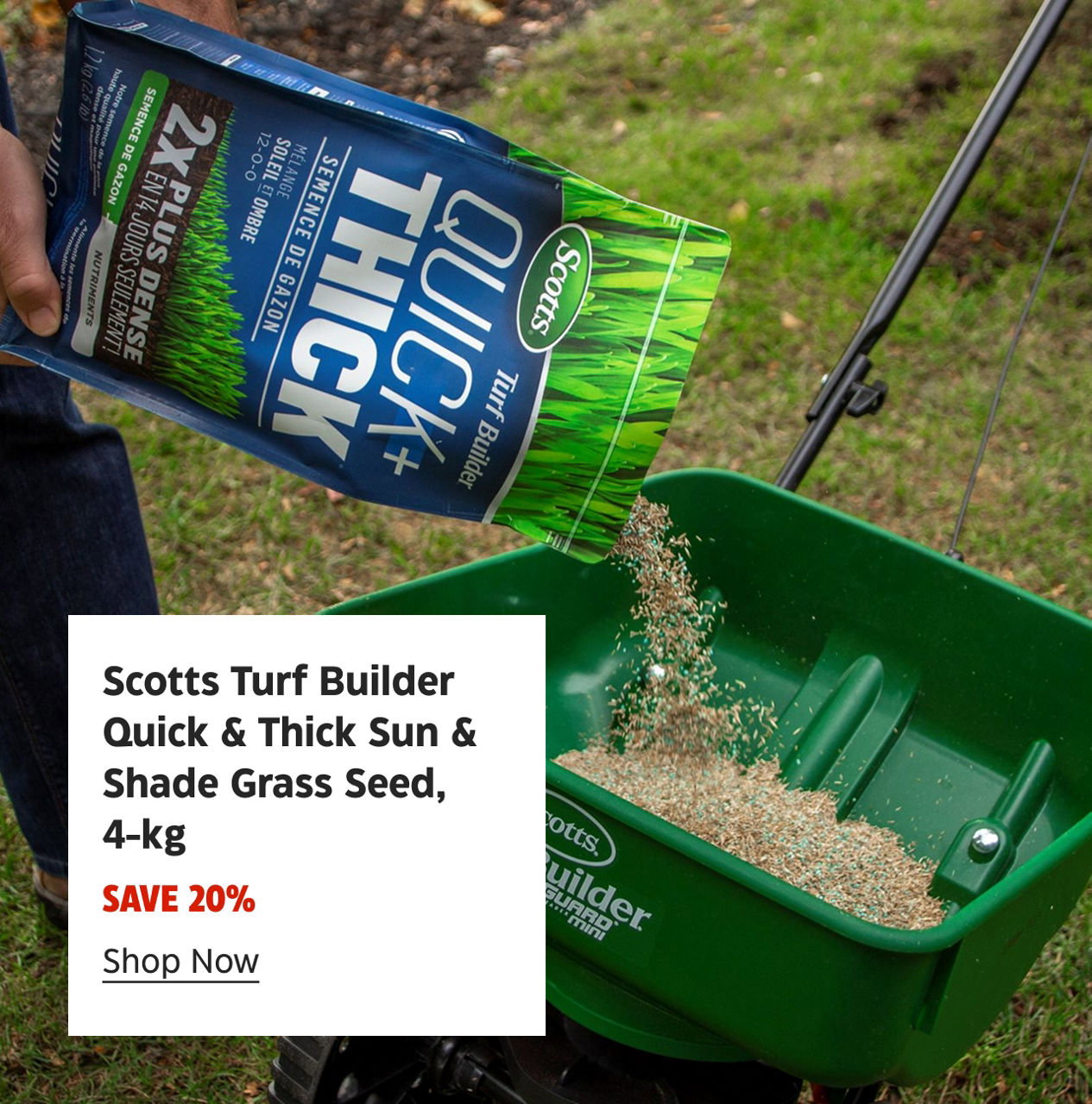 Scotts Turf Builder Quick & Thick Sun & Shade Grass Seed, 4-kg. SAVE 20%. Shop Now.