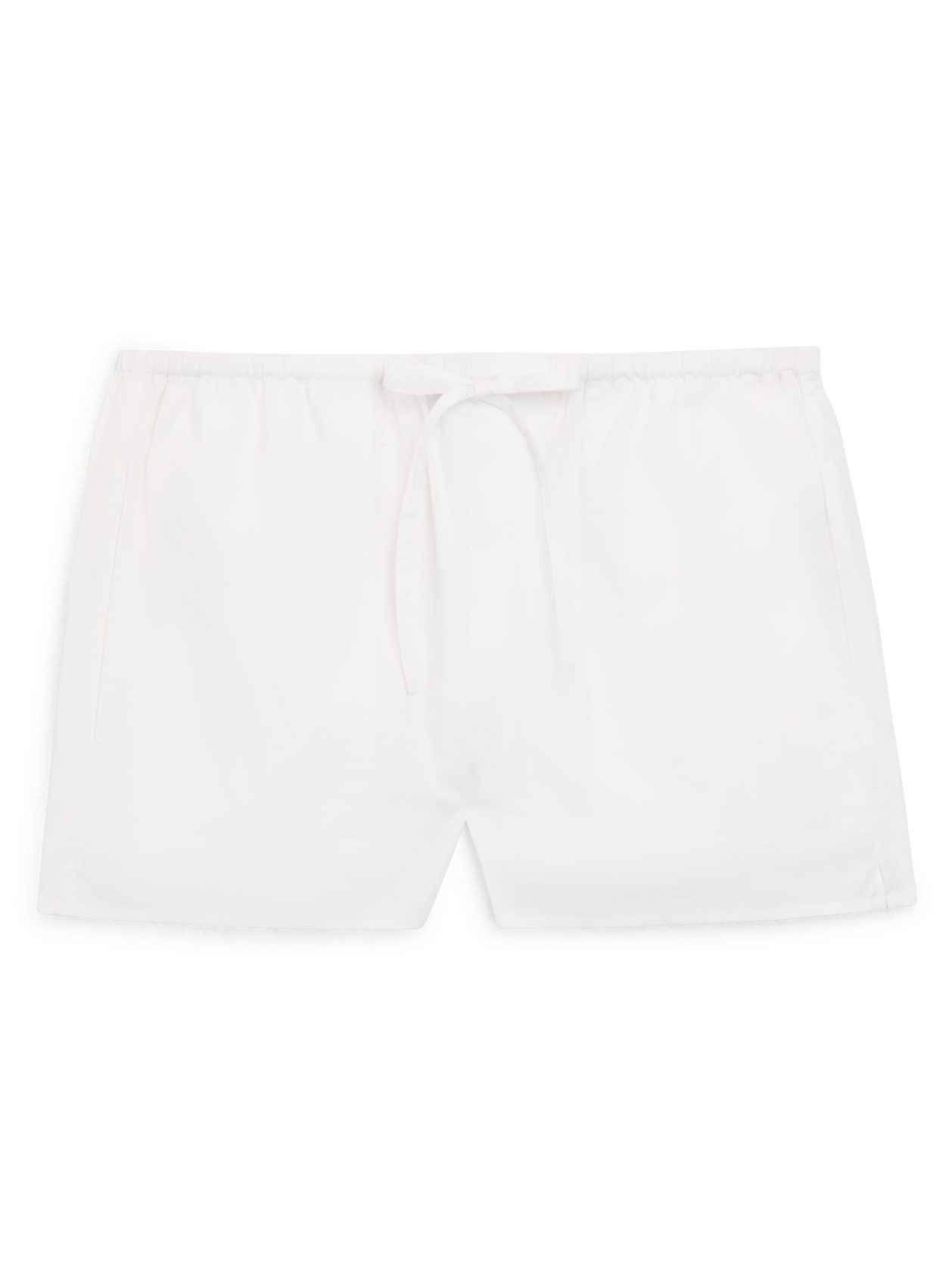 Ceiriad Shorts: Fine Poplin, White