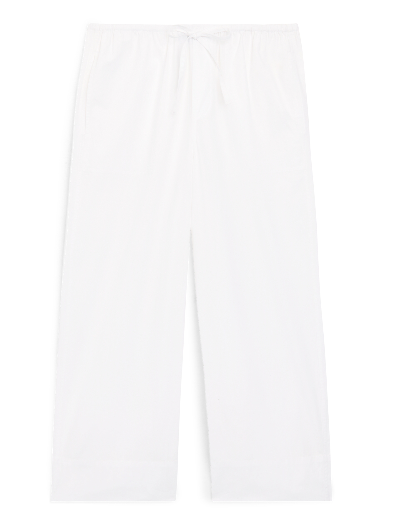 Sifnos Trousers: Fine Poplin, White