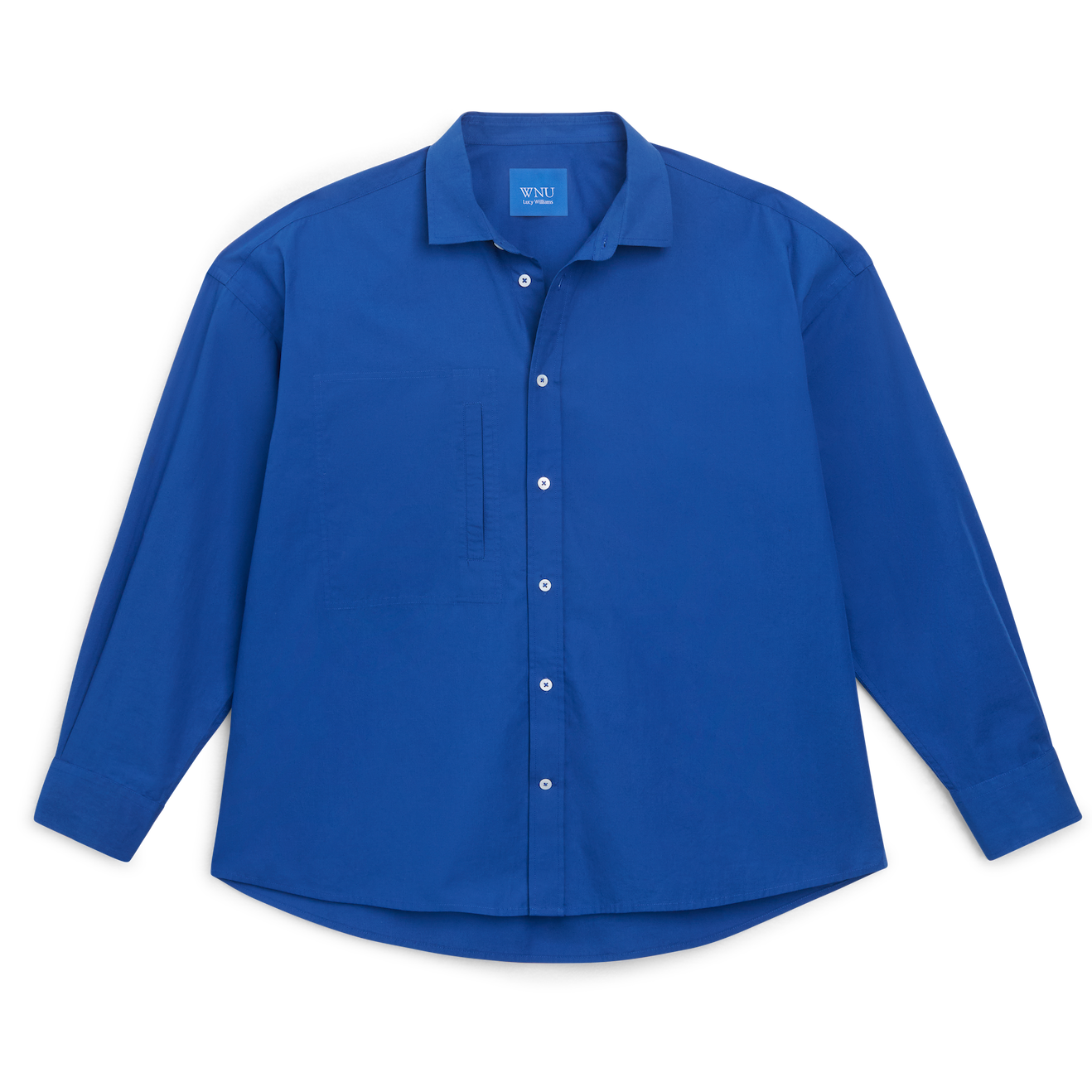 Sóller Shirt: Fine Poplin, Cobalt Blue