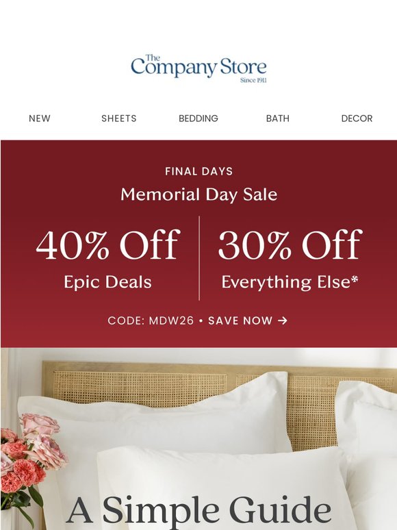 Good news—our best sheets are on sale
