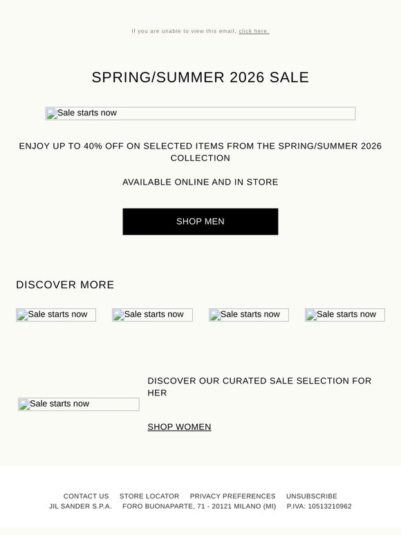 Sale starts now