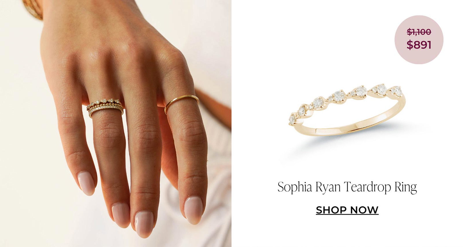 Sophia Ryan Teardrop Ring - $891 | SHOP NOW
